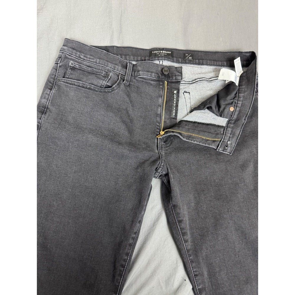 Lucky Brand 121 Slim Straight Jeans Mens 36x30 (37x29) Faded Black Stretch - Picture 12 of 16